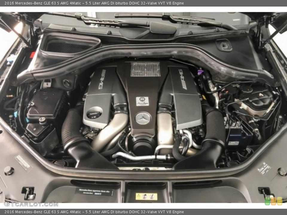 5.5 Liter AMG DI biturbo DOHC 32-Valve VVT V8 2016 Mercedes-Benz GLE Engine