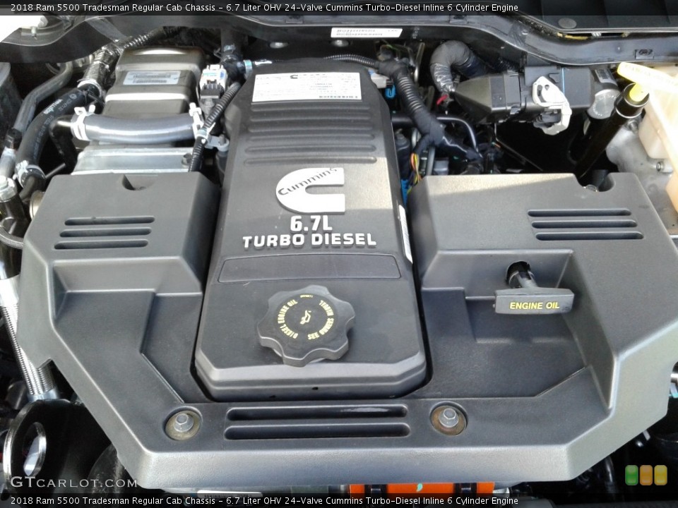 6.7 Liter OHV 24-Valve Cummins Turbo-Diesel Inline 6 Cylinder Engine for the 2018 Ram 5500 #129604094