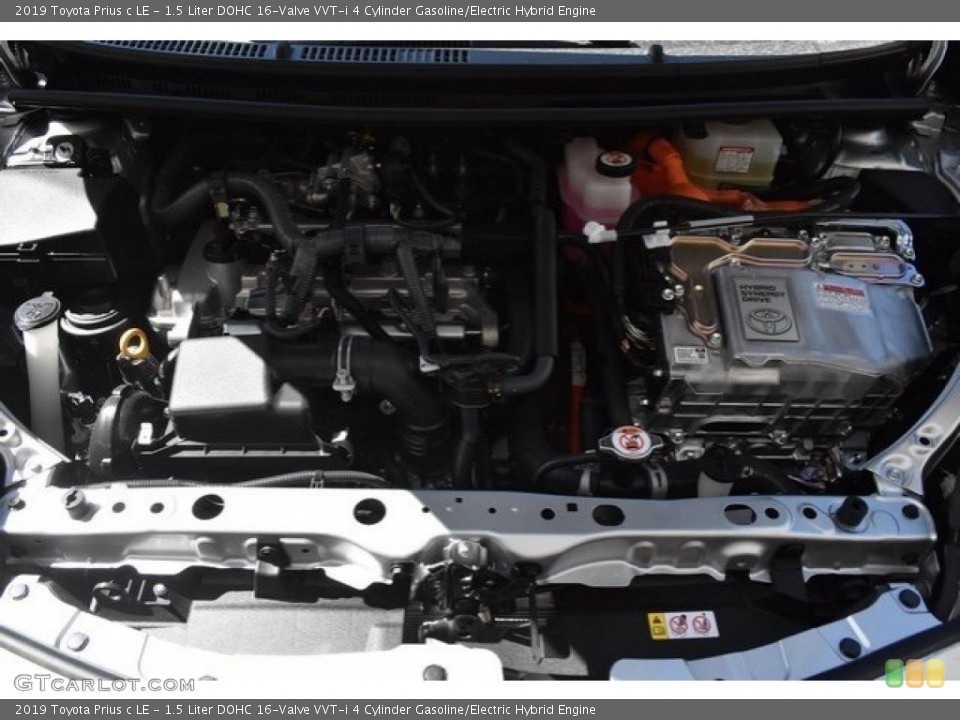 1.5 Liter DOHC 16-Valve VVT-i 4 Cylinder Gasoline/Electric Hybrid Engine for the 2019 Toyota Prius c #129609142