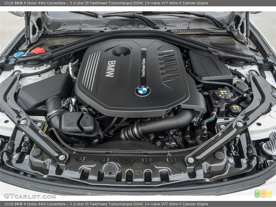 3.0 Liter DI TwinPower Turbocharged DOHC 24-Valve VVT Inline 6 Cylinder 2018 BMW 4 Series Engine