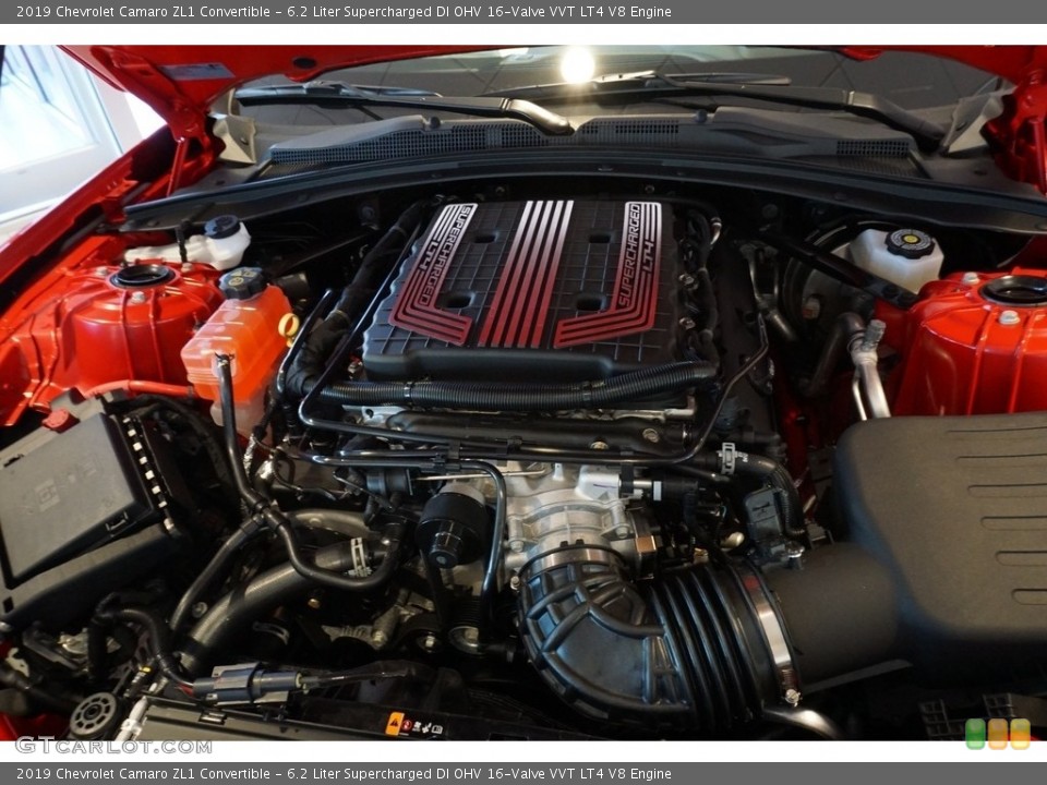 6.2 Liter Supercharged DI OHV 16-Valve VVT LT4 V8 2019 Chevrolet Camaro Engine