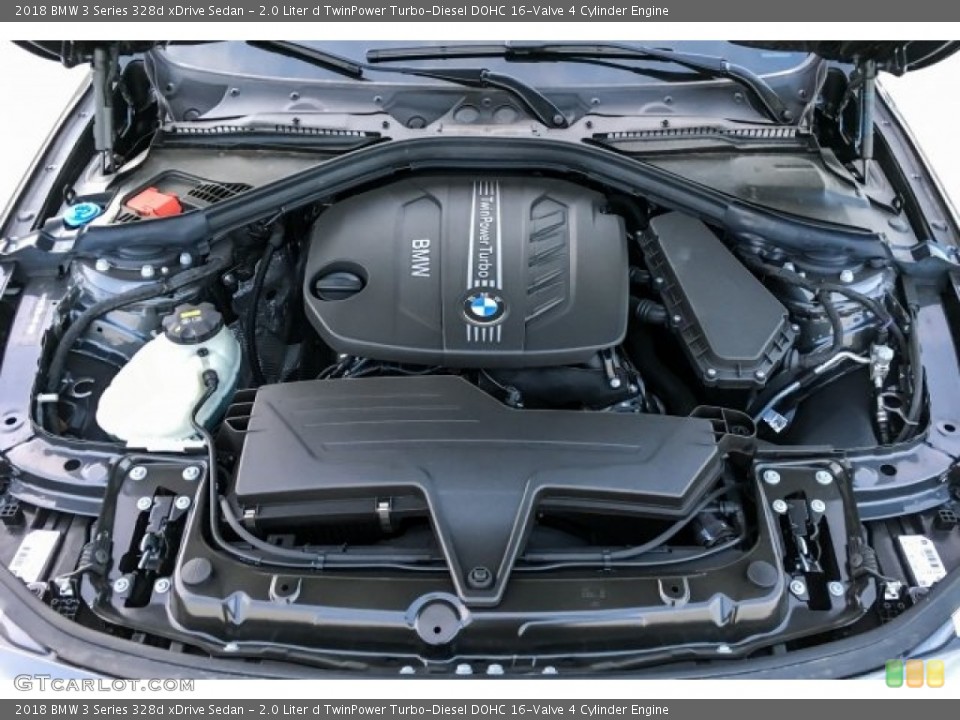 2.0 Liter d TwinPower Turbo-Diesel DOHC 16-Valve 4 Cylinder 2018 BMW 3 Series Engine