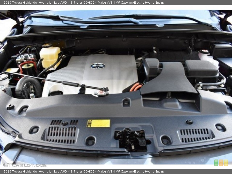 3.5 Liter DOHC 24-Valve VVT-i V6 Gasoline/Electric Hybrid Engine for the 2019 Toyota Highlander #130676429