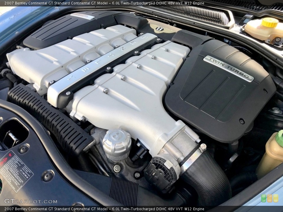 6.0L Twin-Turbocharged DOHC 48V VVT W12 2007 Bentley Continental GT Engine