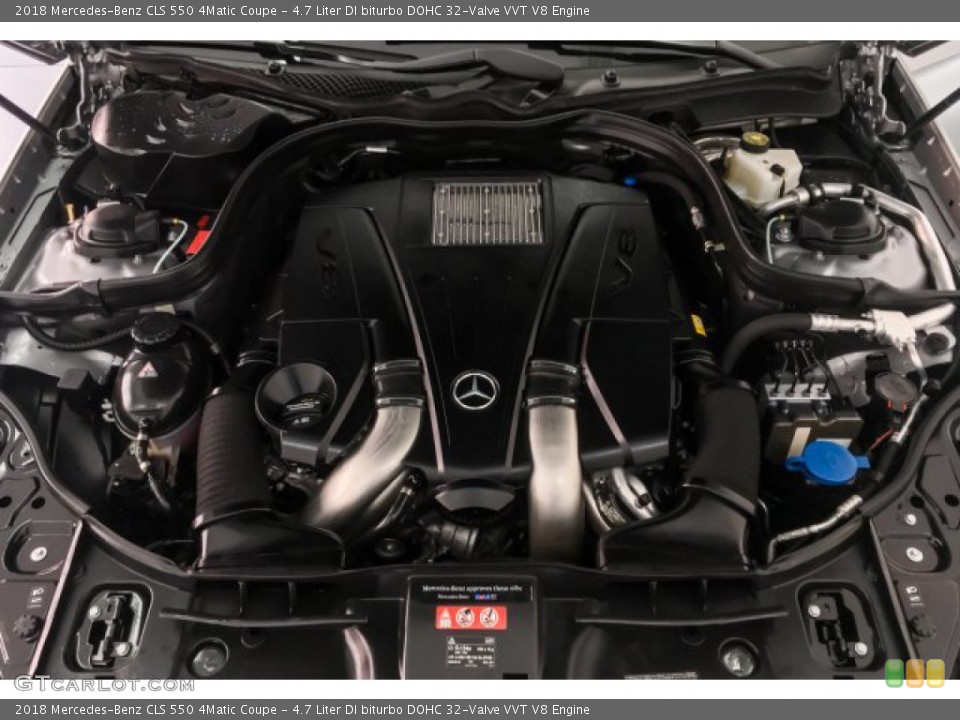 4.7 Liter DI biturbo DOHC 32-Valve VVT V8 2018 Mercedes-Benz CLS Engine