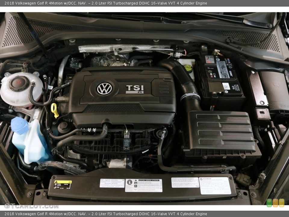 2.0 Liter FSI Turbocharged DOHC 16-Valve VVT 4 Cylinder 2018 Volkswagen Golf R Engine