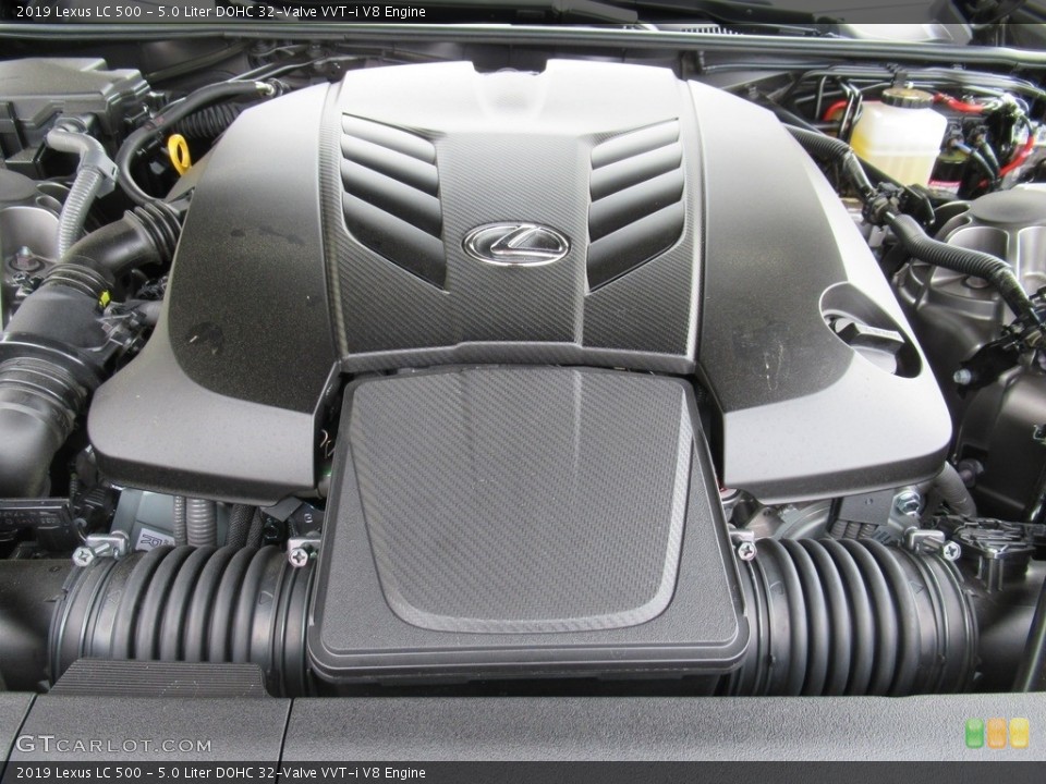 5.0 Liter DOHC 32-Valve VVT-i V8 2019 Lexus LC Engine