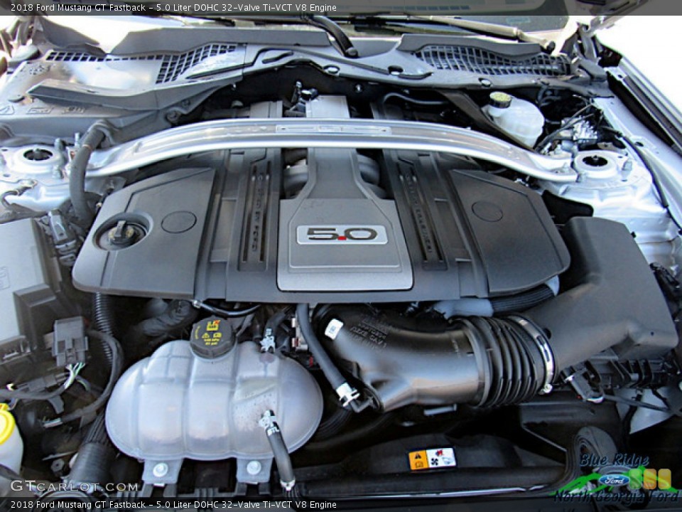 5.0 Liter DOHC 32-Valve Ti-VCT V8 2018 Ford Mustang Engine