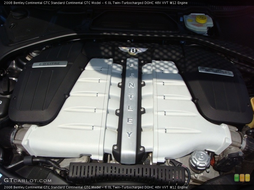 6.0L Twin-Turbocharged DOHC 48V VVT W12 Engine for the 2008 Bentley Continental GTC #133216023