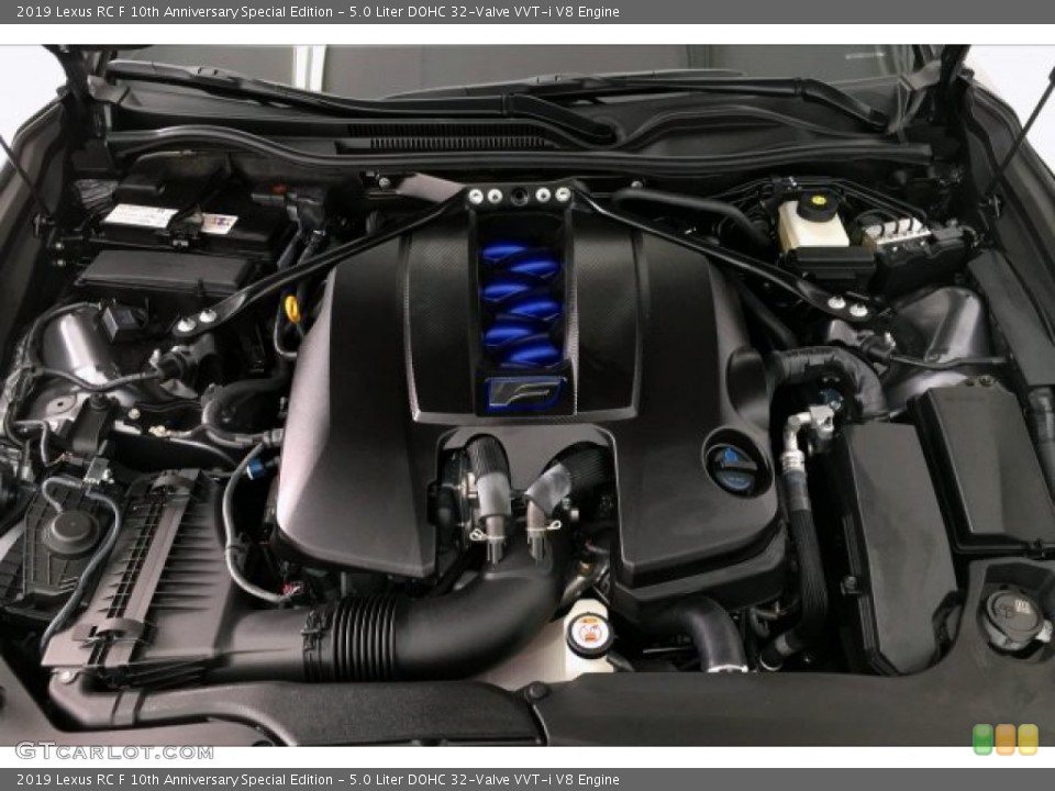 5.0 Liter DOHC 32-Valve VVT-i V8 2019 Lexus RC Engine