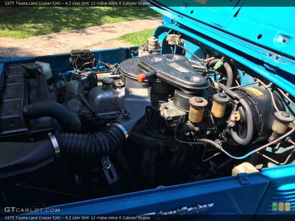 4.2 Liter OHV 12-Valve Inline 6 Cylinder 1975 Toyota Land Cruiser Engine