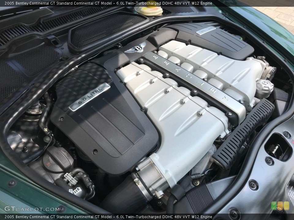 6.0L Twin-Turbocharged DOHC 48V VVT W12 2005 Bentley Continental GT Engine