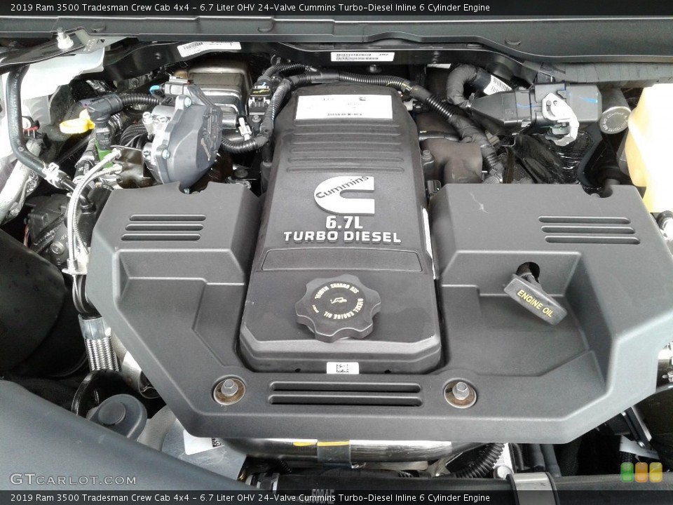 6.7 Liter OHV 24-Valve Cummins Turbo-Diesel Inline 6 Cylinder Engine for the 2019 Ram 3500 #134007660