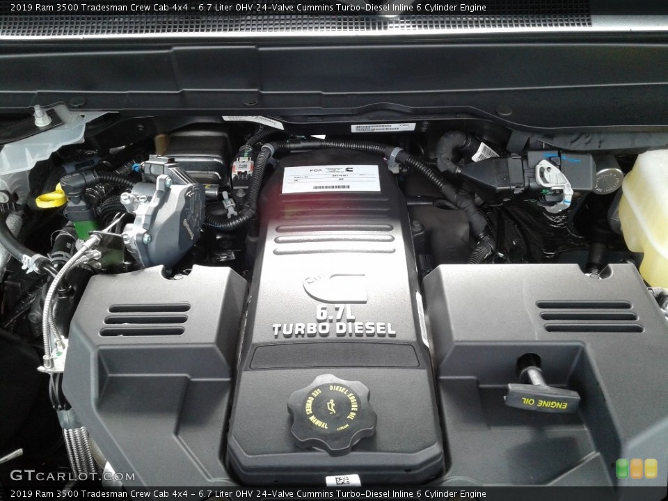6.7 Liter OHV 24-Valve Cummins Turbo-Diesel Inline 6 Cylinder Engine for the 2019 Ram 3500 #134008461