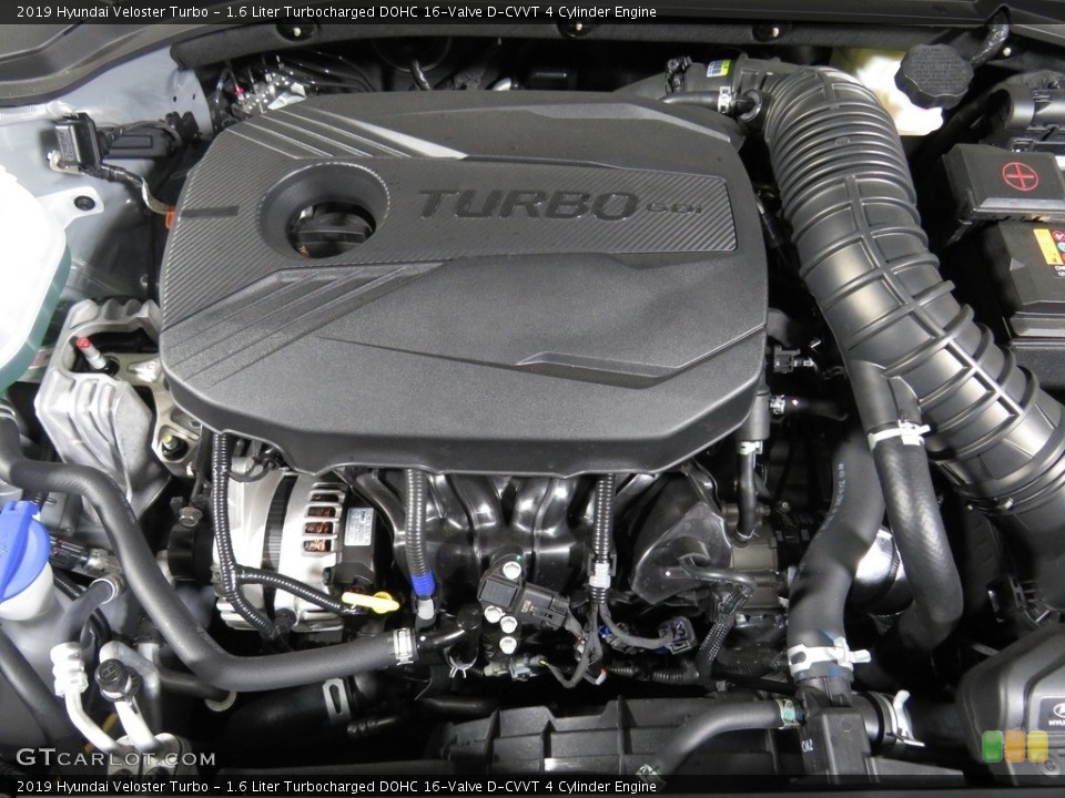 1.6 Liter Turbocharged DOHC 16-Valve D-CVVT 4 Cylinder 2019 Hyundai Veloster Engine