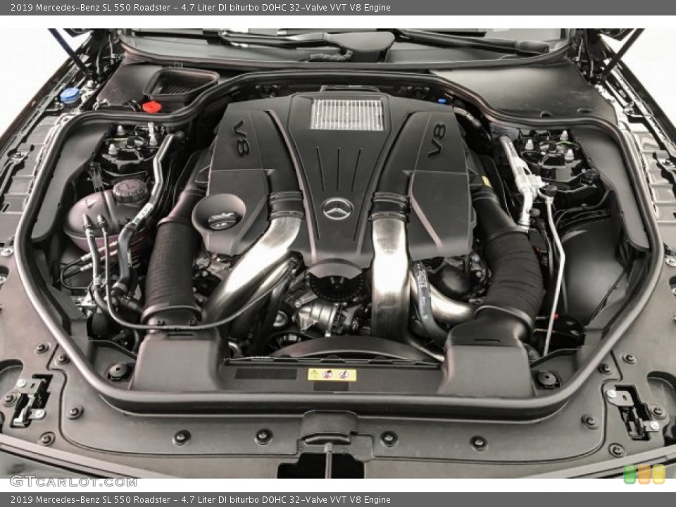 4.7 Liter DI biturbo DOHC 32-Valve VVT V8 2019 Mercedes-Benz SL Engine