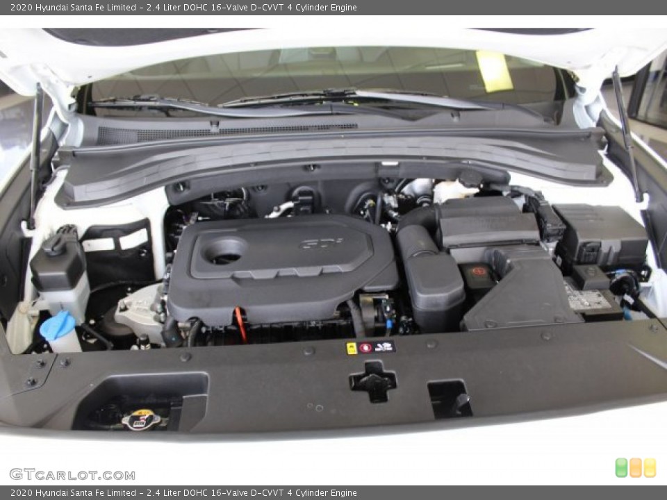 2.4 Liter DOHC 16-Valve D-CVVT 4 Cylinder 2020 Hyundai Santa Fe Engine