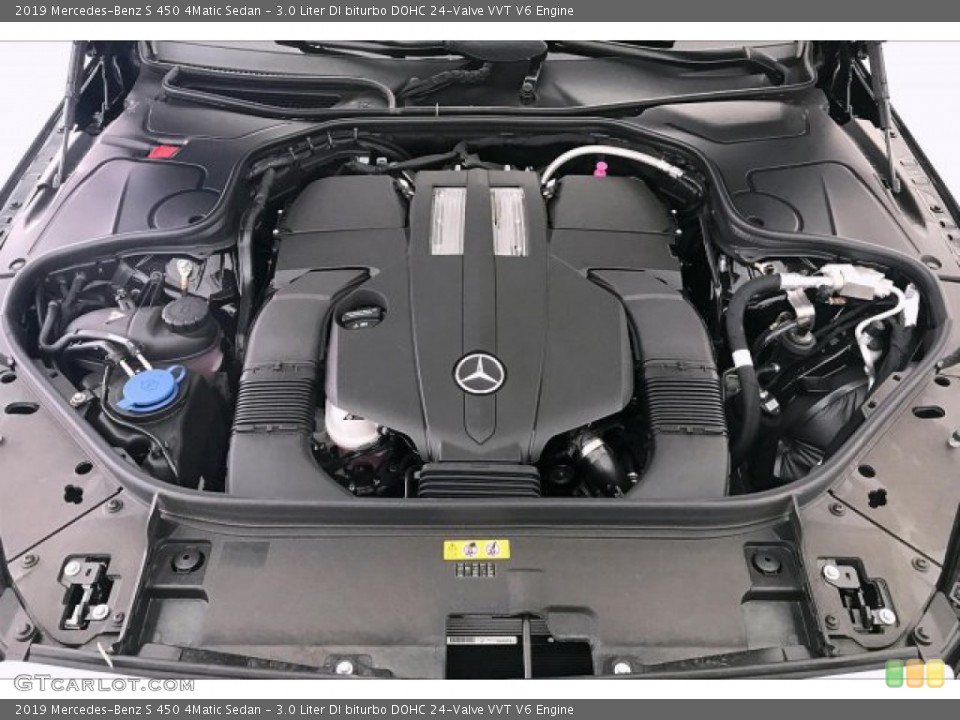 3.0 Liter DI biturbo DOHC 24-Valve VVT V6 2019 Mercedes-Benz S Engine