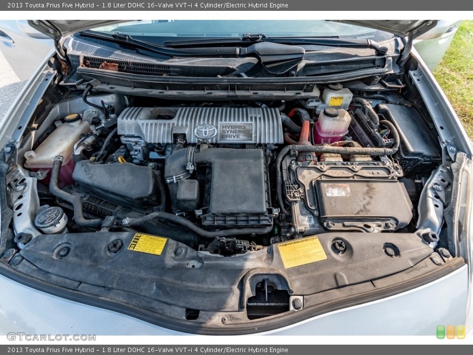1.8 Liter DOHC 16-Valve VVT-i 4 Cylinder/Electric Hybrid 2013 Toyota Prius Engine