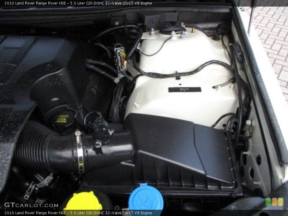 5.0 Liter GDI DOHC 32-Valve DIVCT V8 2010 Land Rover Range Rover Engine