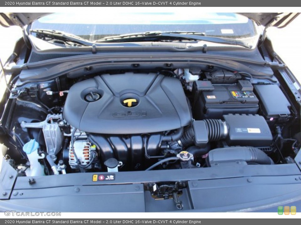 2.0 Liter DOHC 16-Valve D-CVVT 4 Cylinder 2020 Hyundai Elantra GT Engine