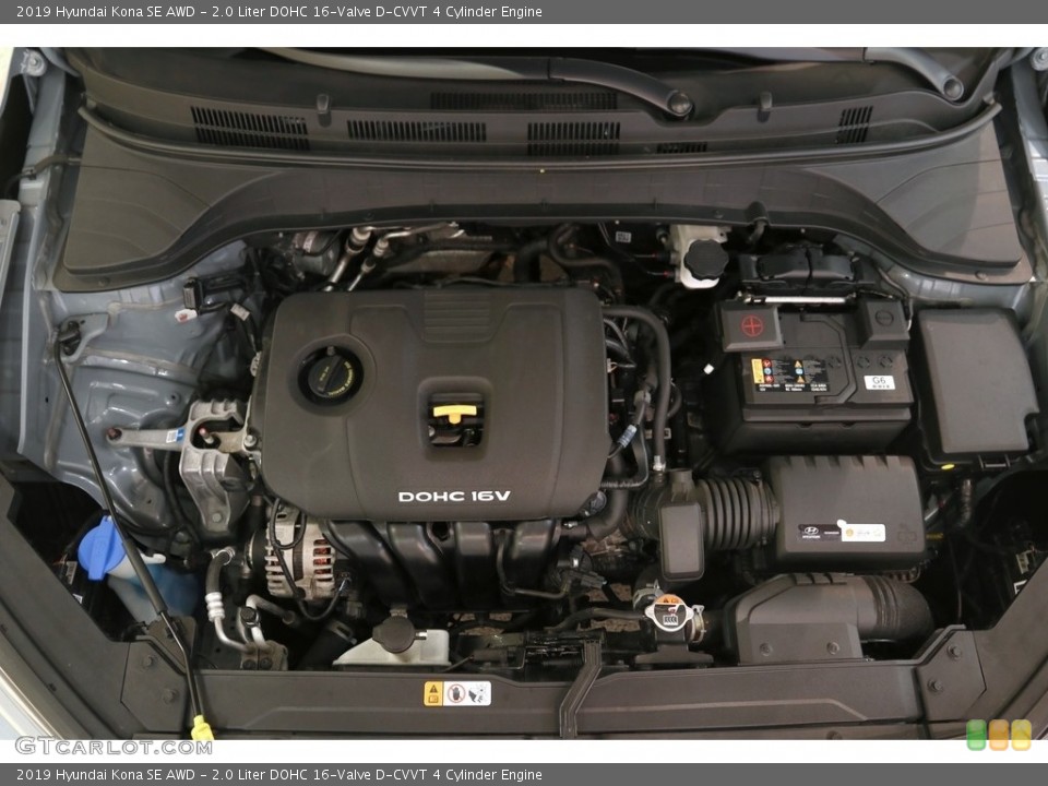 2.0 Liter DOHC 16-Valve D-CVVT 4 Cylinder 2019 Hyundai Kona Engine