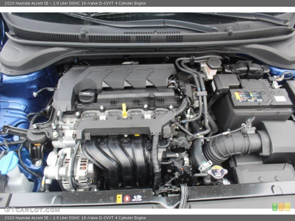 1.6 Liter DOHC 16-Valve D-CVVT 4 Cylinder Engine for the 2020 Hyundai Accent #136225472