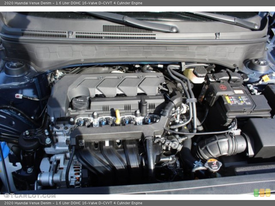 1.6 Liter DOHC 16-Valve D-CVVT 4 Cylinder 2020 Hyundai Venue Engine