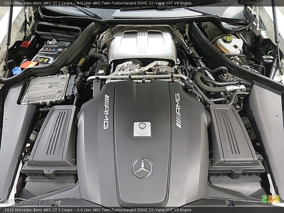 4.0 Liter AMG Twin-Turbocharged DOHC 32-Valve VVT V8 2016 Mercedes-Benz AMG GT S Engine