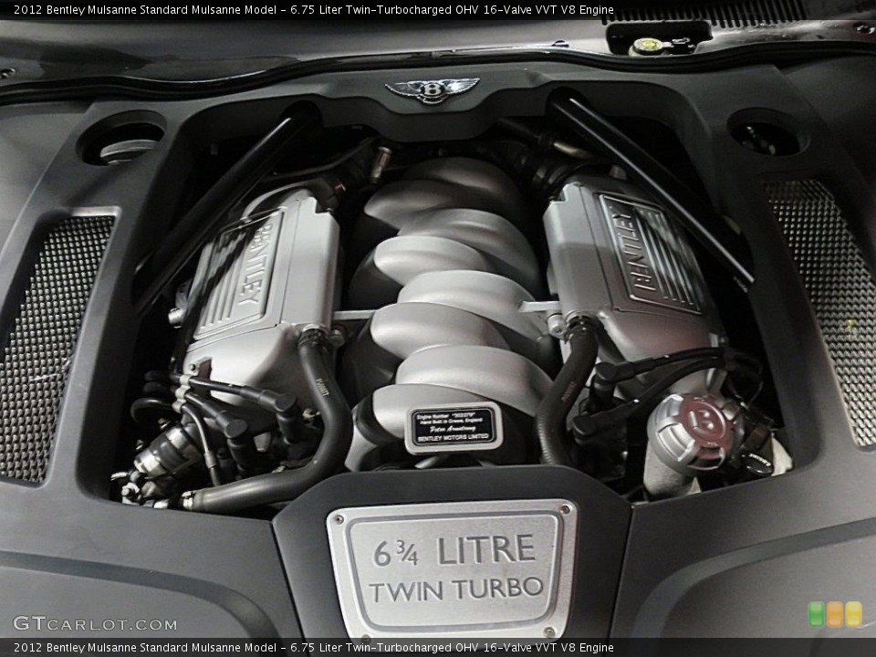 6.75 Liter Twin-Turbocharged OHV 16-Valve VVT V8 2012 Bentley Mulsanne Engine