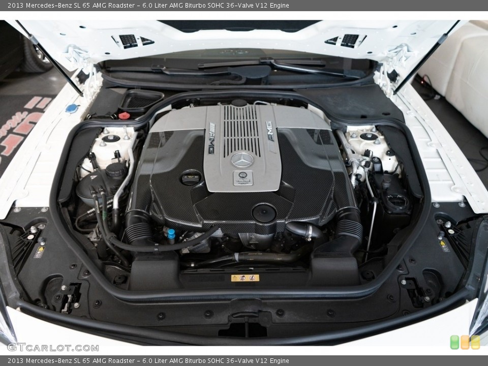 6.0 Liter AMG Biturbo SOHC 36-Valve V12 2013 Mercedes-Benz SL Engine