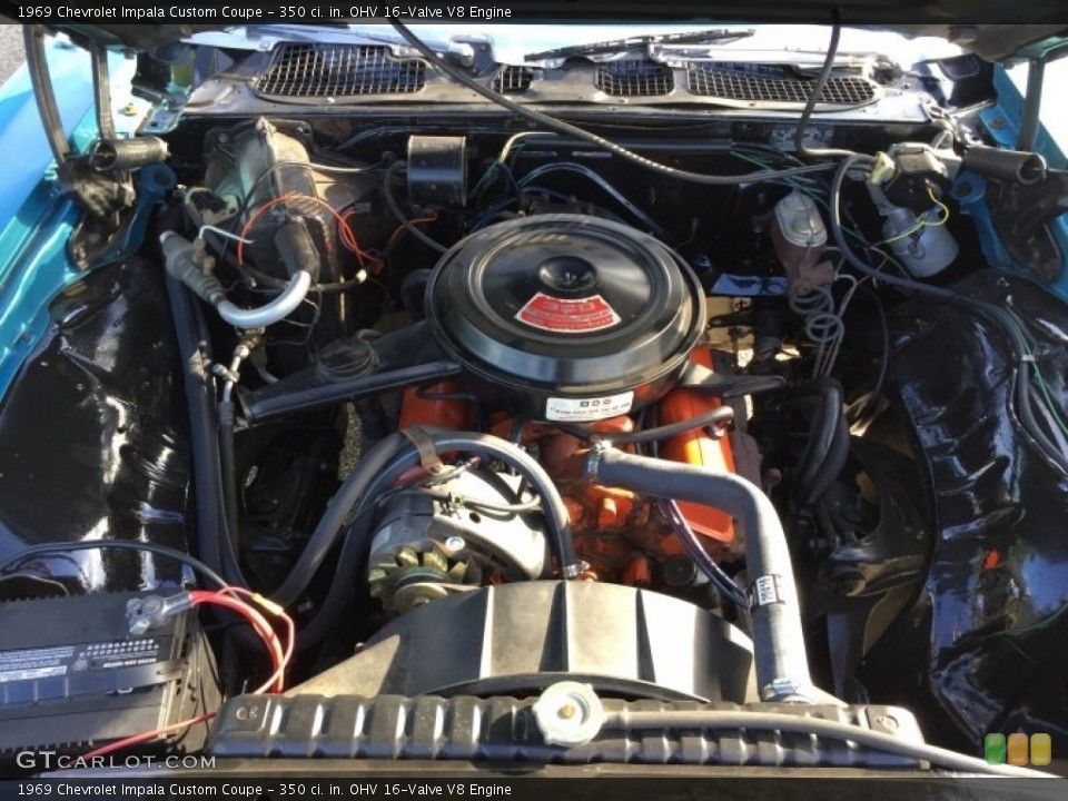 350 ci. in. OHV 16-Valve V8 1969 Chevrolet Impala Engine