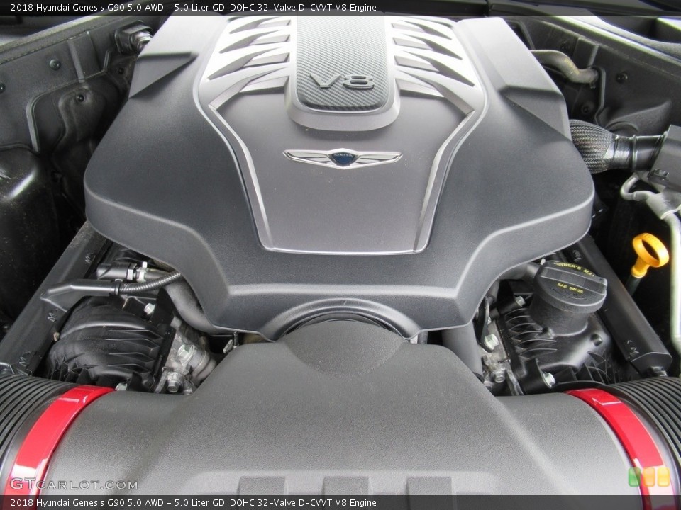 5.0 Liter GDI DOHC 32-Valve D-CVVT V8 Engine for the 2018 Hyundai Genesis #138337290