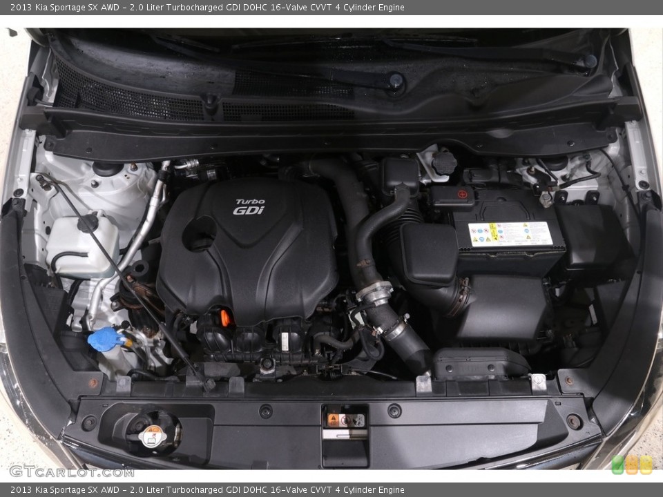 2.0 Liter Turbocharged GDI DOHC 16-Valve CVVT 4 Cylinder 2013 Kia Sportage Engine