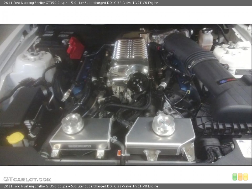 5.0 Liter Supercharged DOHC 32-Valve TiVCT V8 2011 Ford Mustang Engine