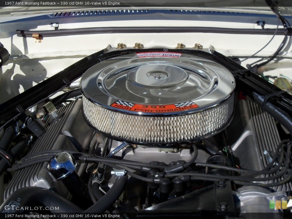 390 cid OHV 16-Valve V8 1967 Ford Mustang Engine