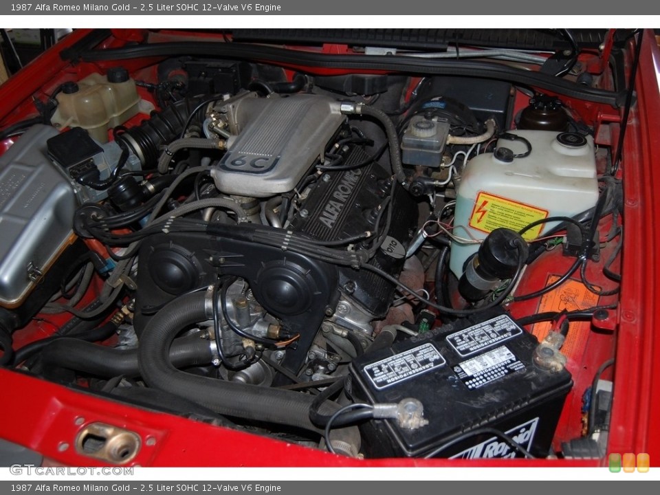 2.5 Liter SOHC 12-Valve V6 1987 Alfa Romeo Milano Engine