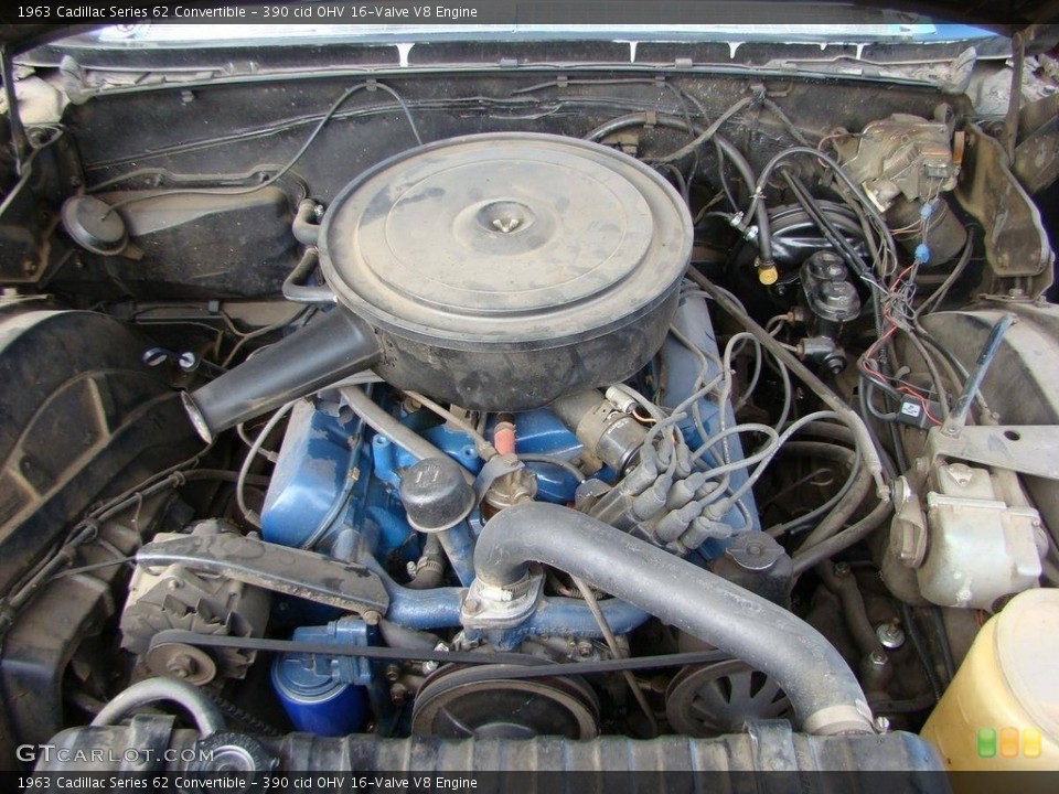390 cid OHV 16-Valve V8 1963 Cadillac Series 62 Engine