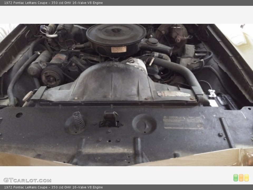 350 cid OHV 16-Valve V8 1972 Pontiac LeMans Engine