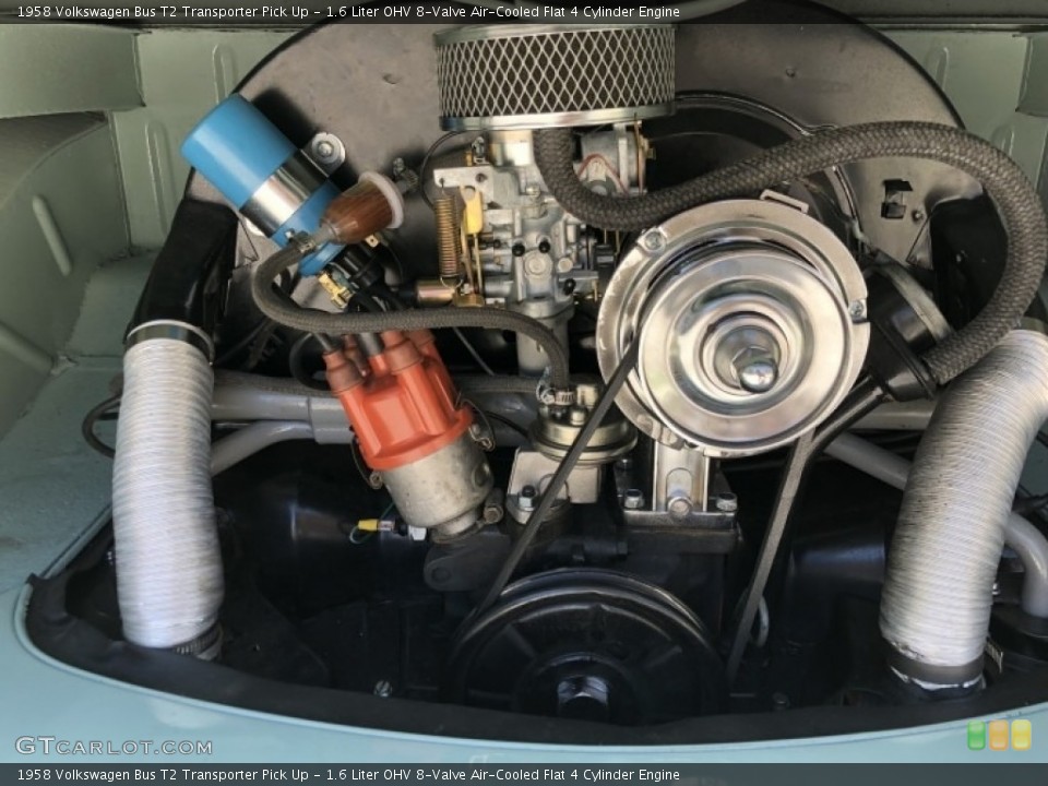 1.6 Liter OHV 8-Valve Air-Cooled Flat 4 Cylinder Engine for the 1958 Volkswagen Bus #138525186