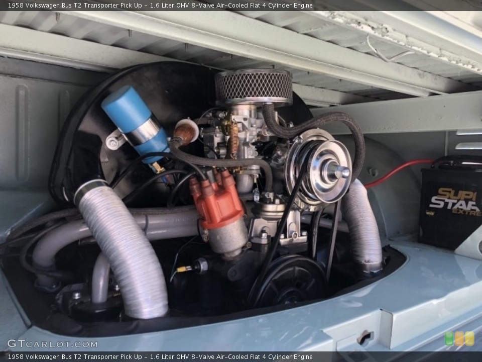1.6 Liter OHV 8-Valve Air-Cooled Flat 4 Cylinder Engine for the 1958 Volkswagen Bus #138525203