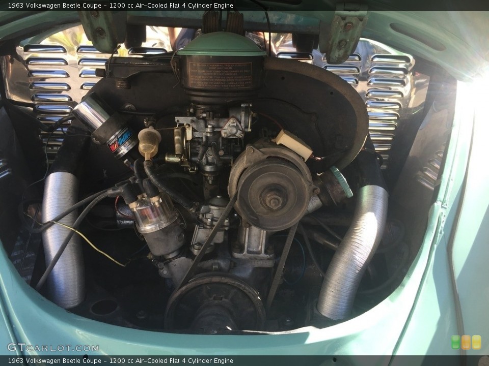 1200 cc Air-Cooled Flat 4 Cylinder 1963 Volkswagen Beetle Engine