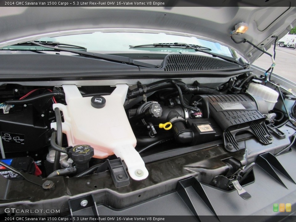 5.3 Liter Flex-Fuel OHV 16-Valve Vortec V8 2014 GMC Savana Van Engine