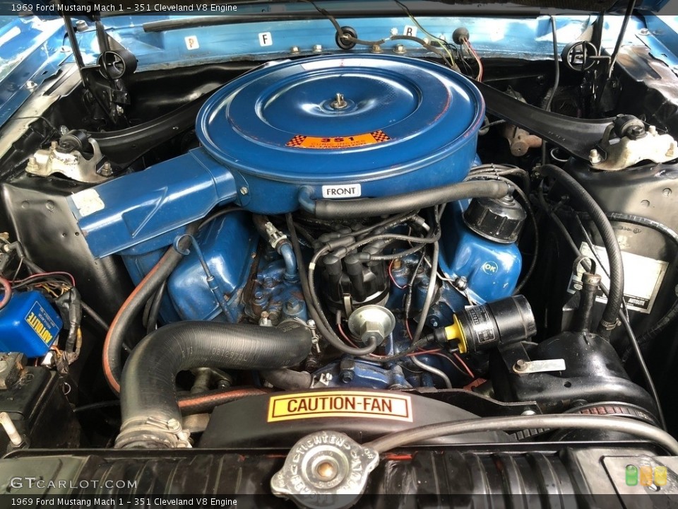 351 Cleveland V8 1969 Ford Mustang Engine
