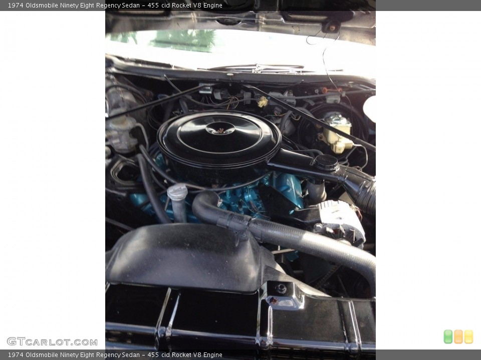 455 cid Rocket V8 1974 Oldsmobile Ninety Eight Engine