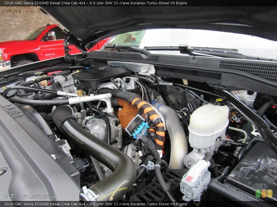 6.6 Liter OHV 32-Valve Duramax Turbo-Diesel V8 2016 GMC Sierra 3500HD Engine