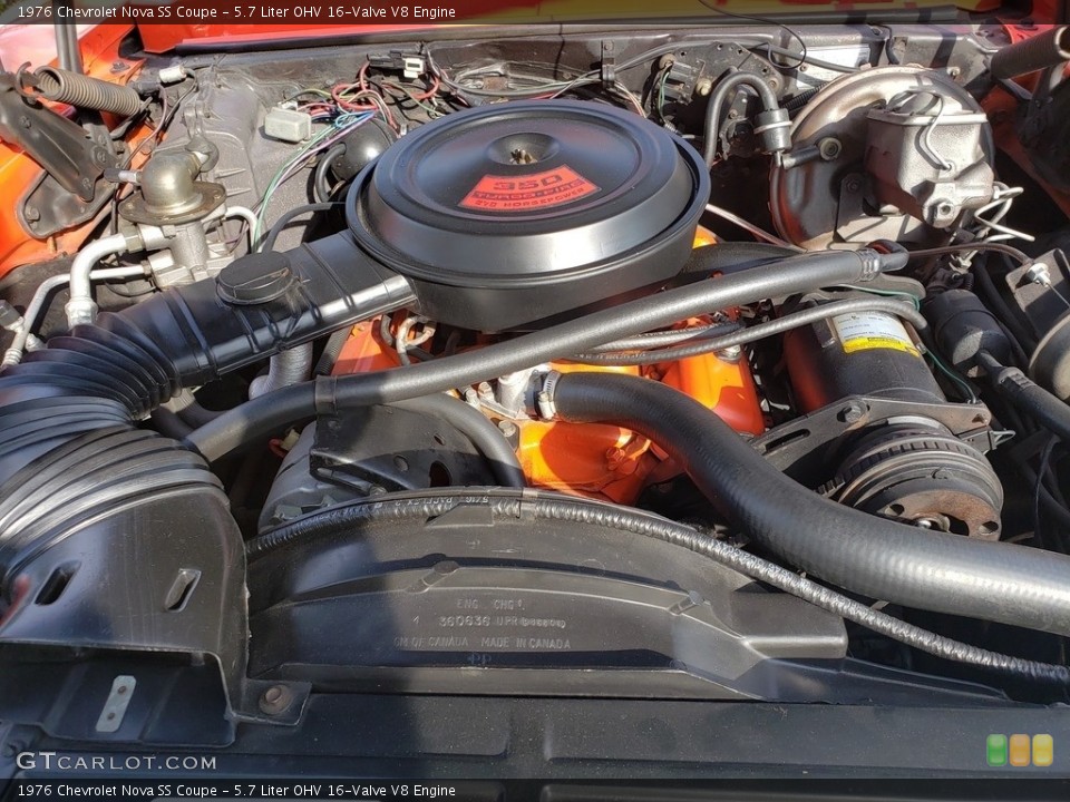 5.7 Liter OHV 16-Valve V8 Engine for the 1976 Chevrolet Nova #138541644