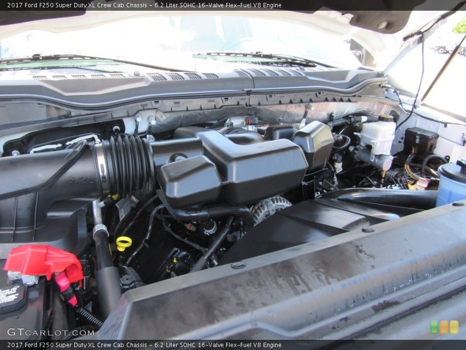 6.2 Liter SOHC 16-Valve Flex-Fuel V8 2017 Ford F250 Super Duty Engine