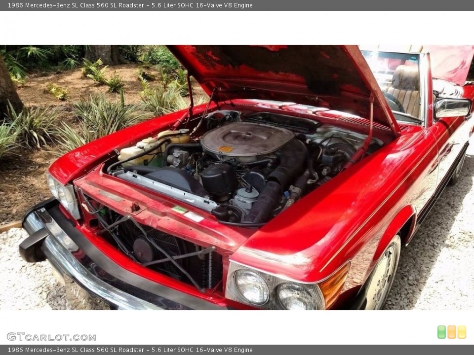 5.6 Liter SOHC 16-Valve V8 Engine for the 1986 Mercedes-Benz SL Class #138556422