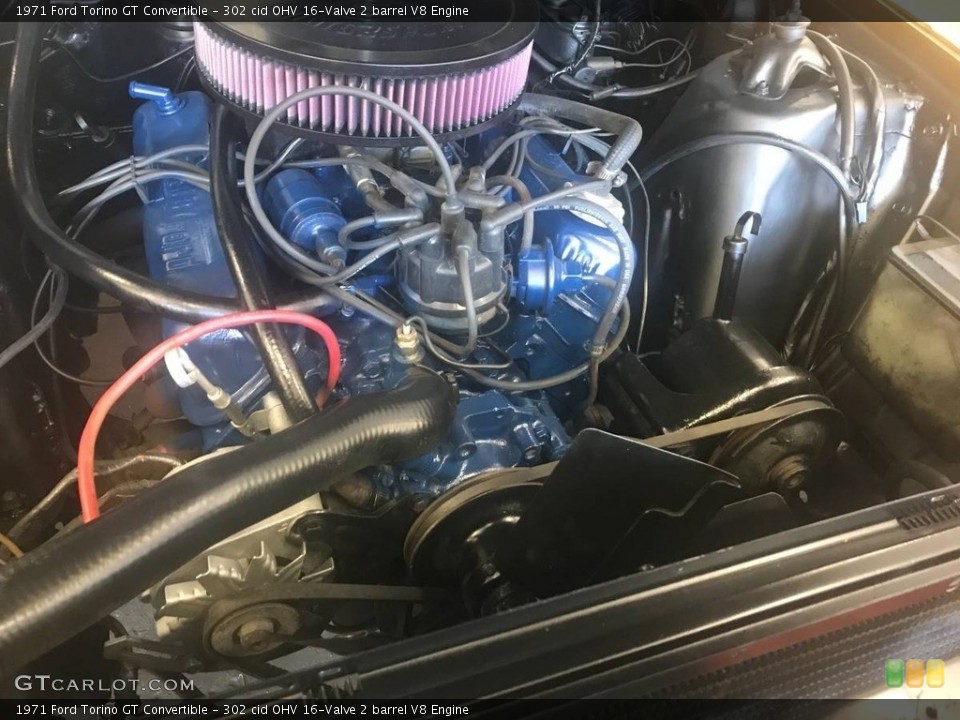 302 cid OHV 16-Valve 2 barrel V8 1971 Ford Torino Engine
